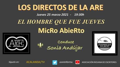 EN LOS DIRECTOS DE LA ARE (ASOCIACIÓN RIOJANA DE ESCRITORES)